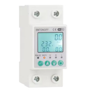 Smart single-phase 2‑pole 63 A WiFi energy meter with bi‑directional measurement, overload protection, scheduling & remote control via Tuya/Smart Life