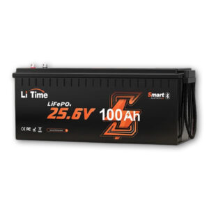 LiTime 25.6V 100Ah | LiFePO₄ | 2.56 KWh | 100A BMS | Low Temp Protection | Bluetooth