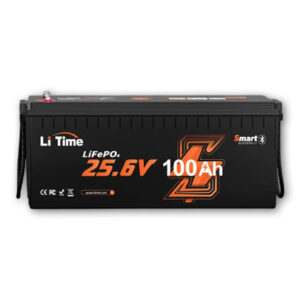 LiTime 25.6V 100Ah | LiFePO₄ | 2.56 KWh | 100A BMS | Low Temp Protection | Bluetooth